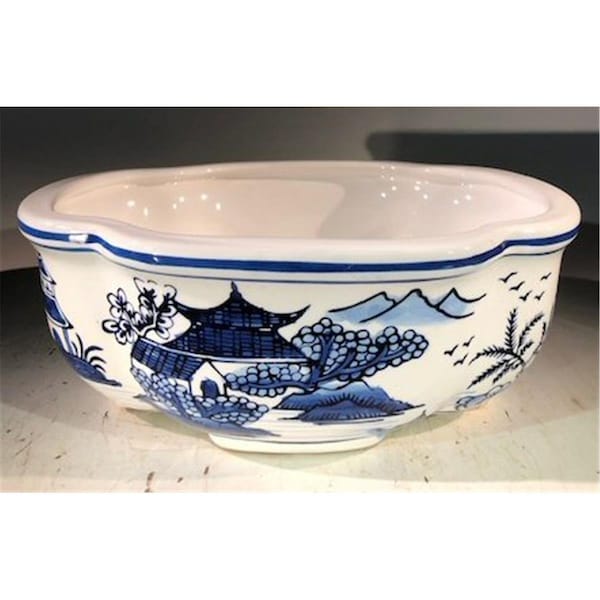 Paisaje Porcelain Bonsai Pot, Blue & White - Rectangle PA2529756 - main